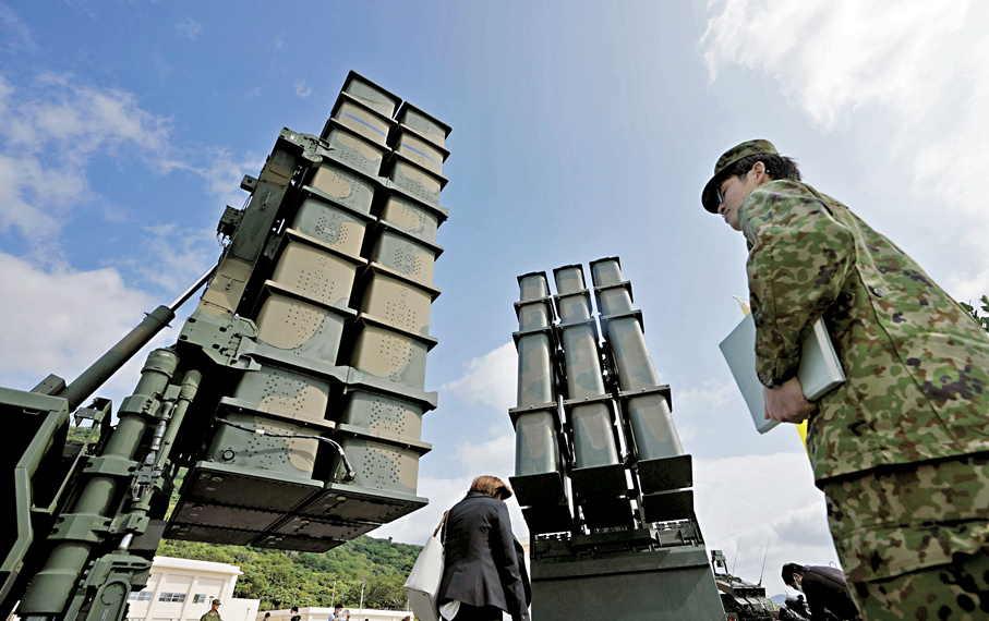 ●日本沖繩縣石垣島早年舉行陸上自衛隊新駐地啟用儀式。 美聯社