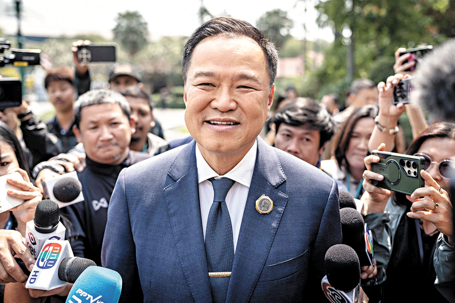 ●阿努廷表示將致力解決泰國民眾問題。 法新社