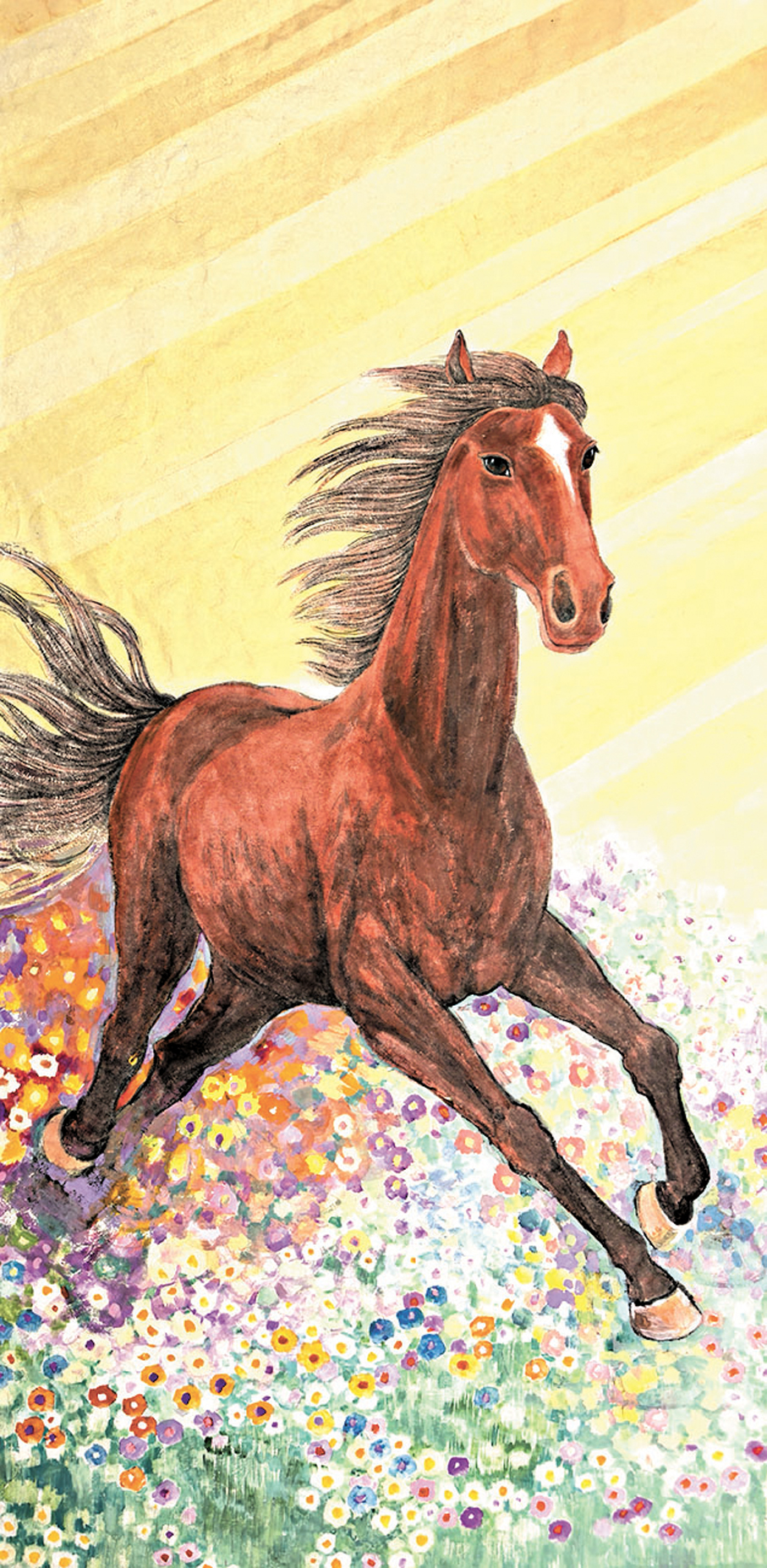 ●《逐光千里》紙本設色124cmx248cm（2026年）   作者畫作