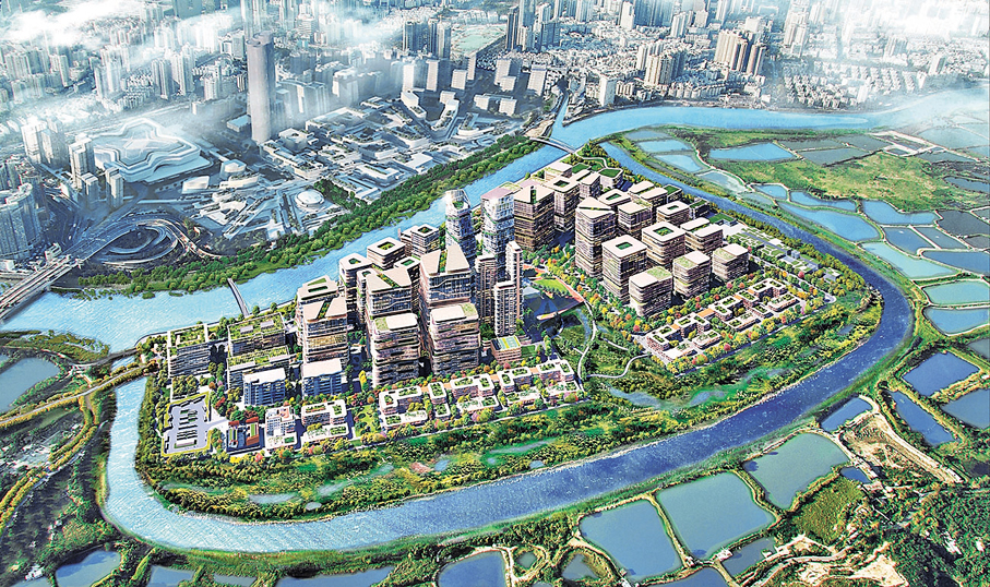 ●港深創新及科技園模擬圖。 資料圖片