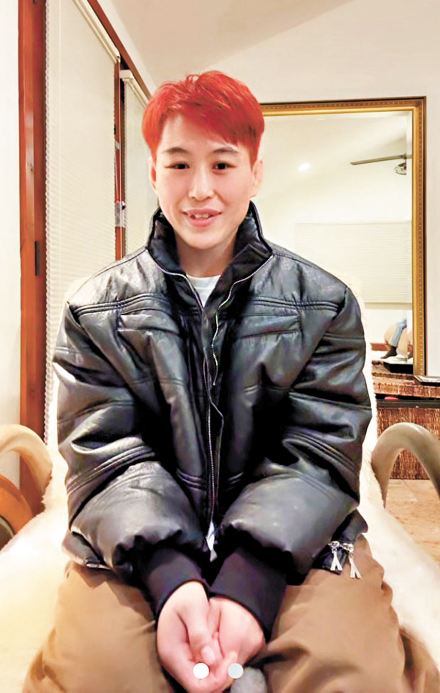 ●王聰透過視像接受賽後訪問。   香港文匯報記者夏微網上截圖