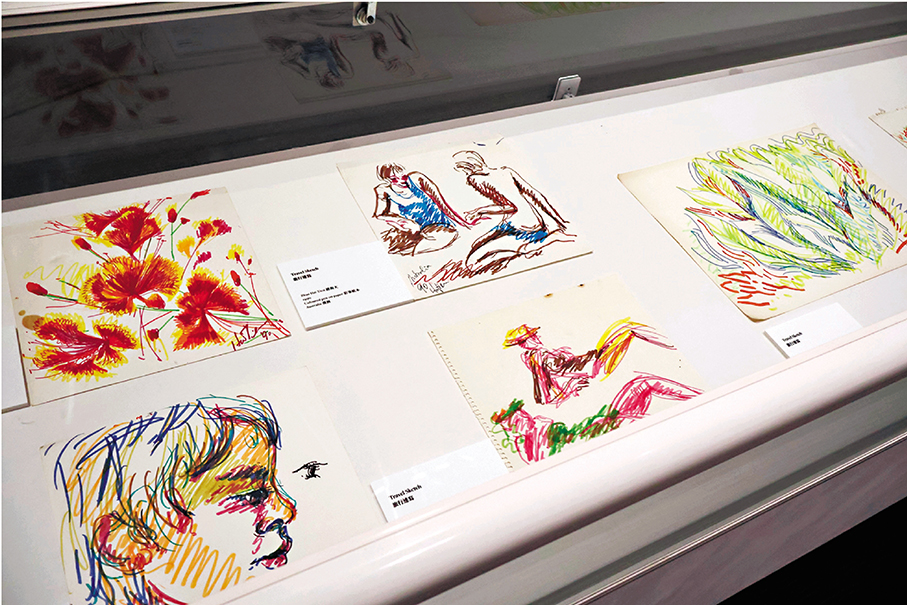 ●趙海天色彩亮麗的速寫作品。