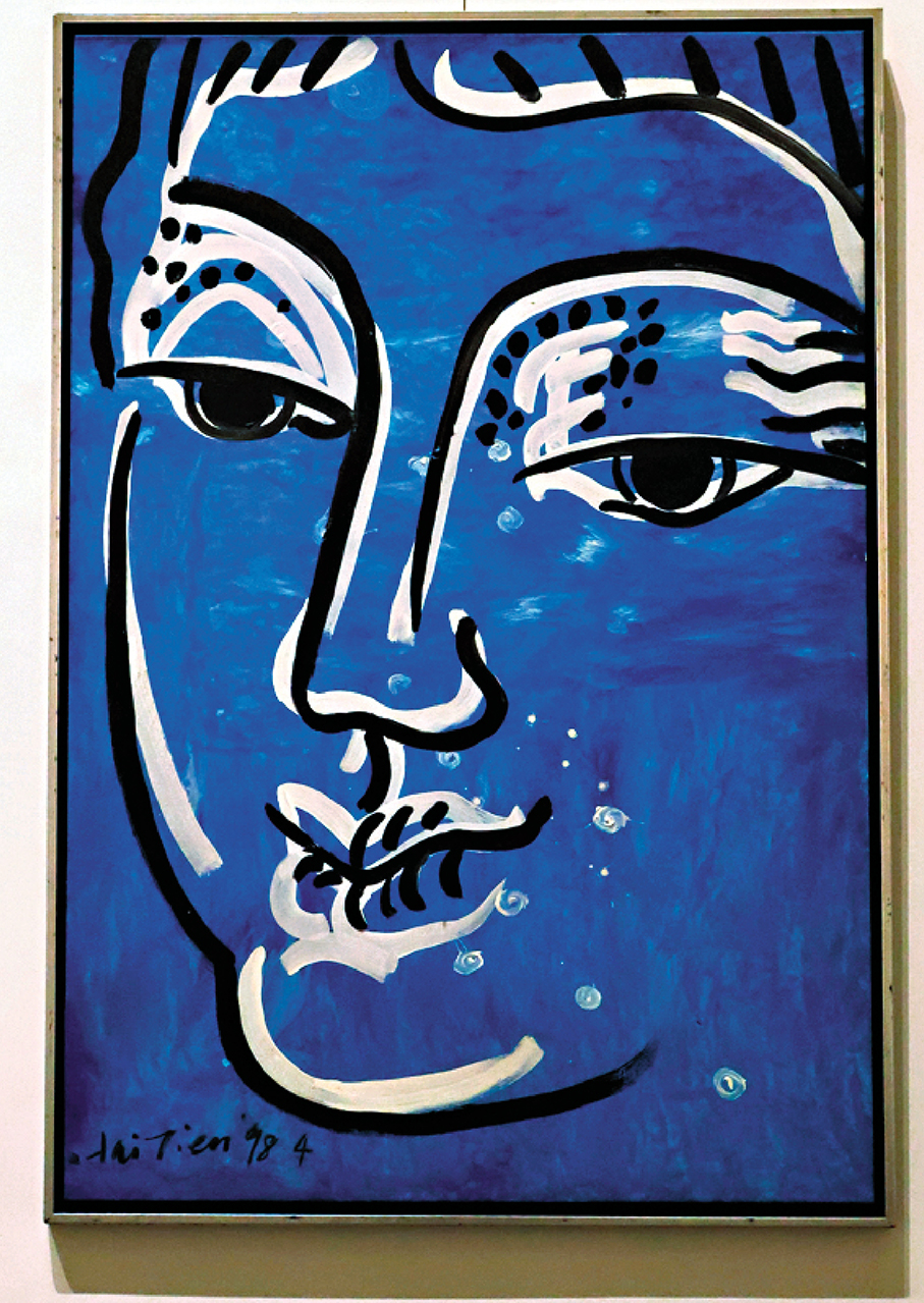 ●趙海天《佛在人間（藍-陰）》1998年