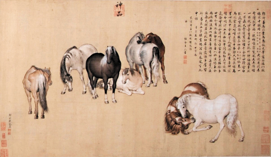 ●郎世寧《八駿圖》。作者供圖