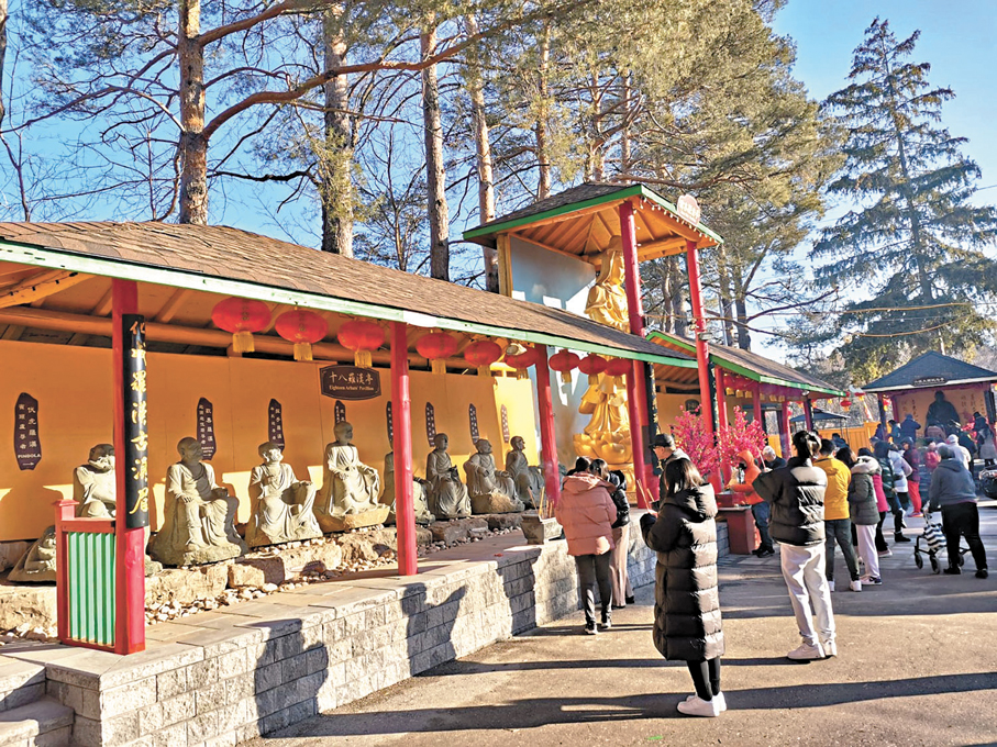 ●信眾前去多倫多寺廟酬神，答謝過去一年庇佑。  成小智 攝