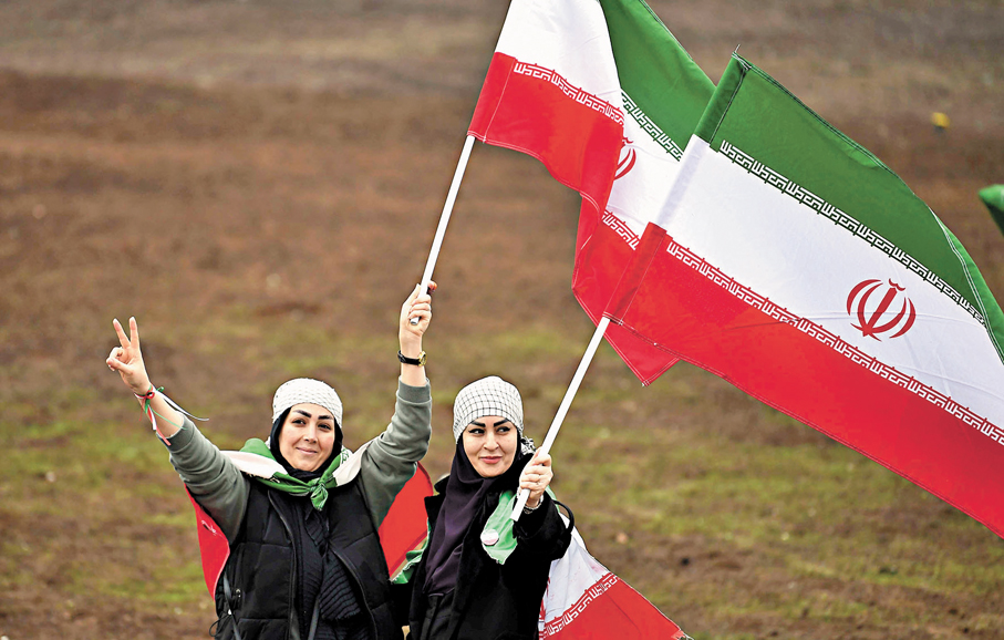 ●伊朗民眾早前在德黑蘭參加慶祝伊斯蘭革命47周年集會。 新華社