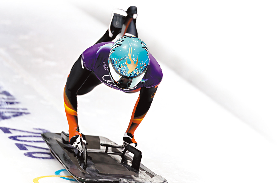 ●趙丹在比賽中出發。 新華社