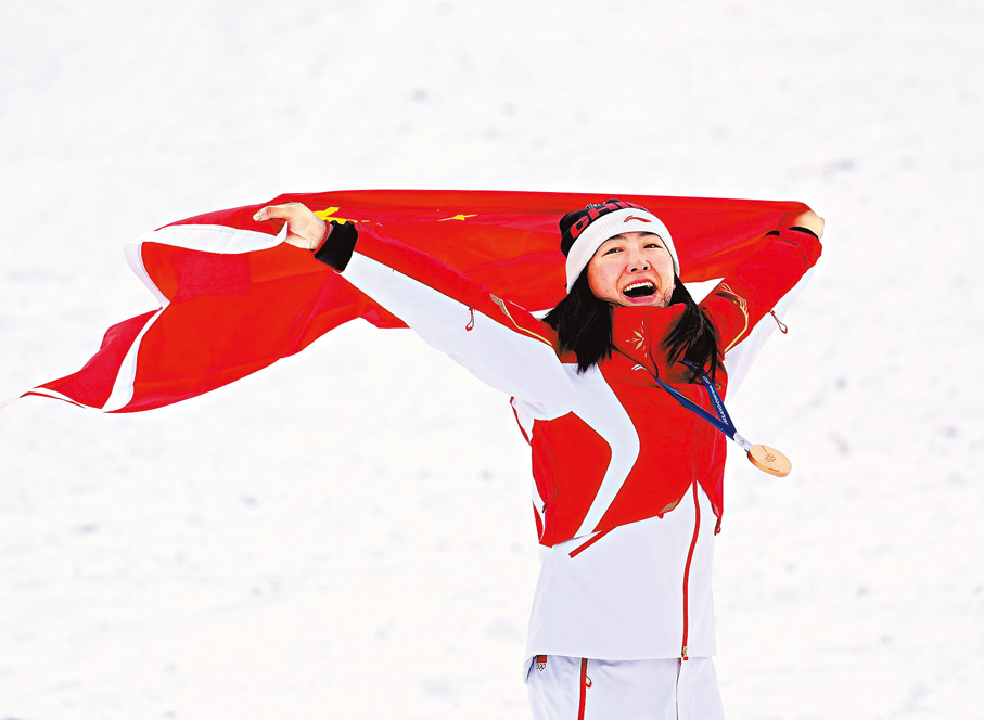 ●徐夢桃以35歲高齡奪金，證明年齡不是枷鎖。 新華社