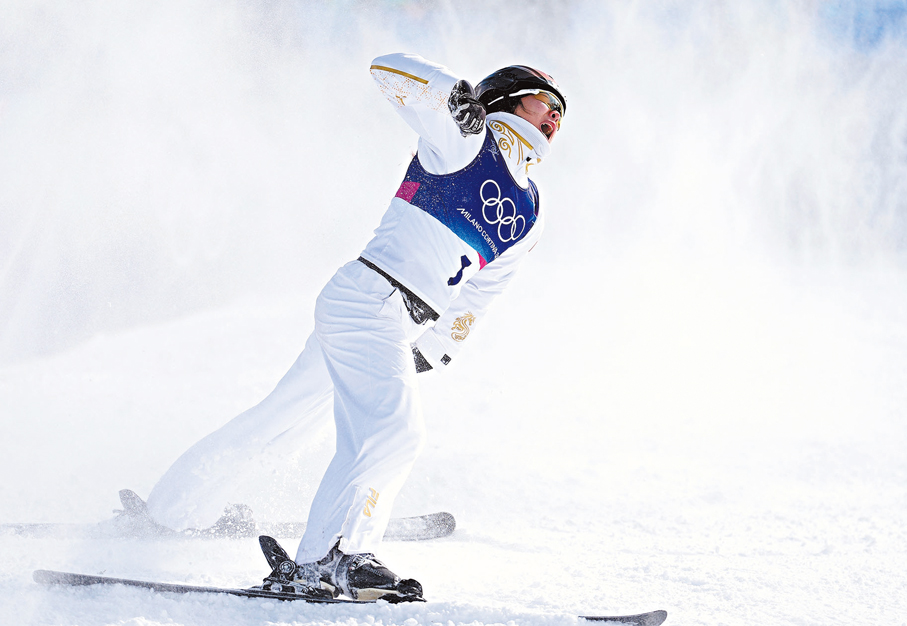 ●「五朝元老」徐夢桃為自己表現感到自豪。 新華社