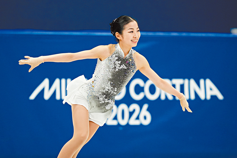 ●張瑞陽在比賽中。  中新社