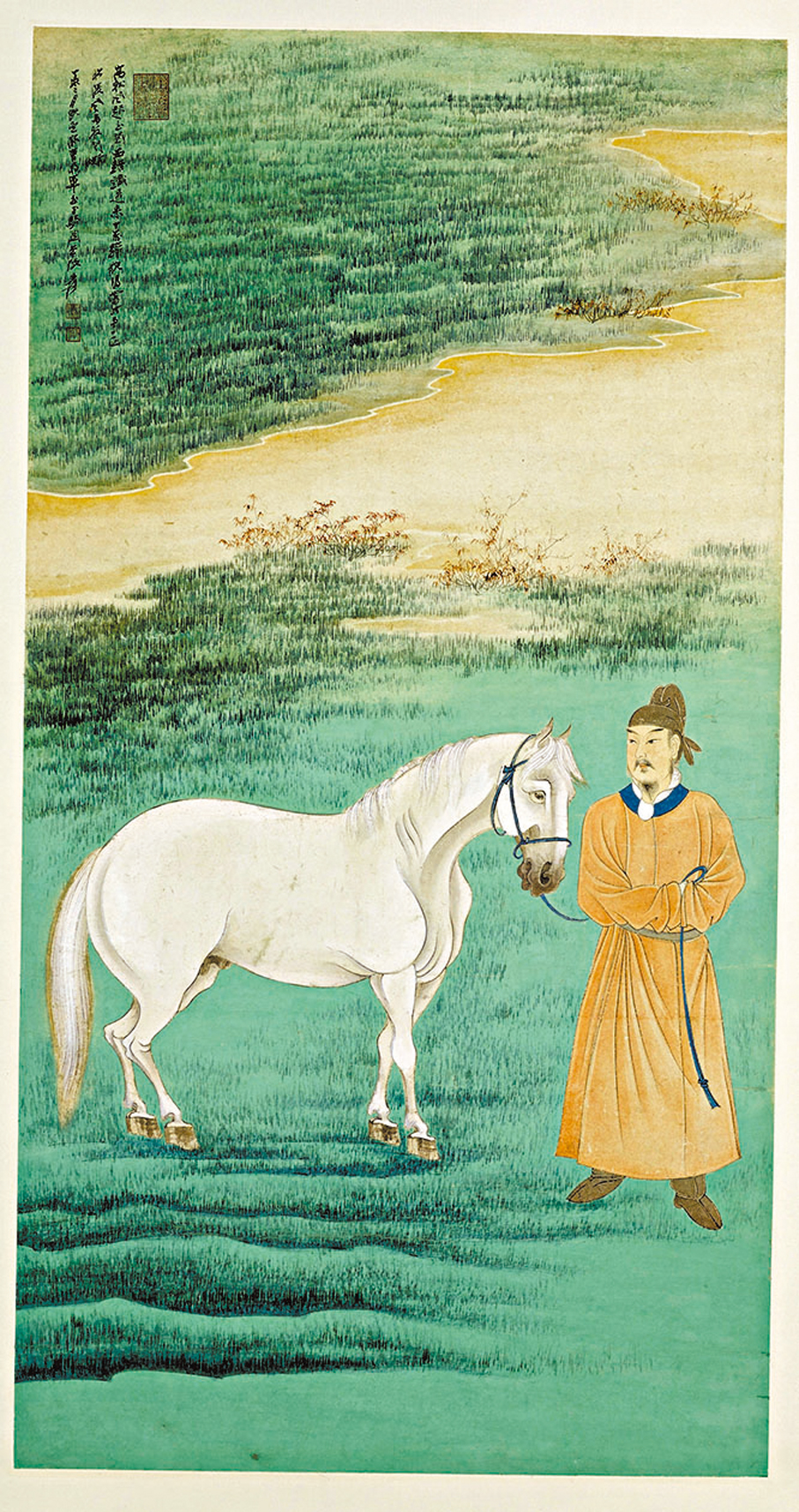 ●臨曹霸玉花驄圖軸，現代，張大千（1899—1983），上海博物館藏