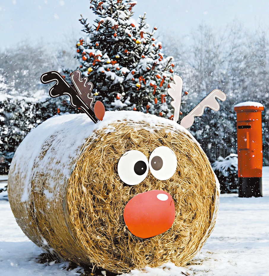 ●想拍網紅「瑞士卷」照片，在「禧室咖啡」門口就能爬上瑞士卷草垛，感受一把「卷不動了」。