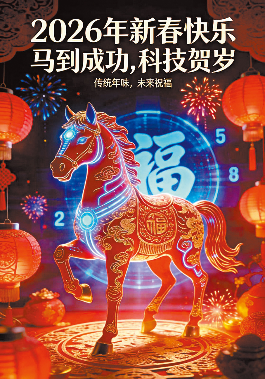 ●新春祝福！ 作者供圖