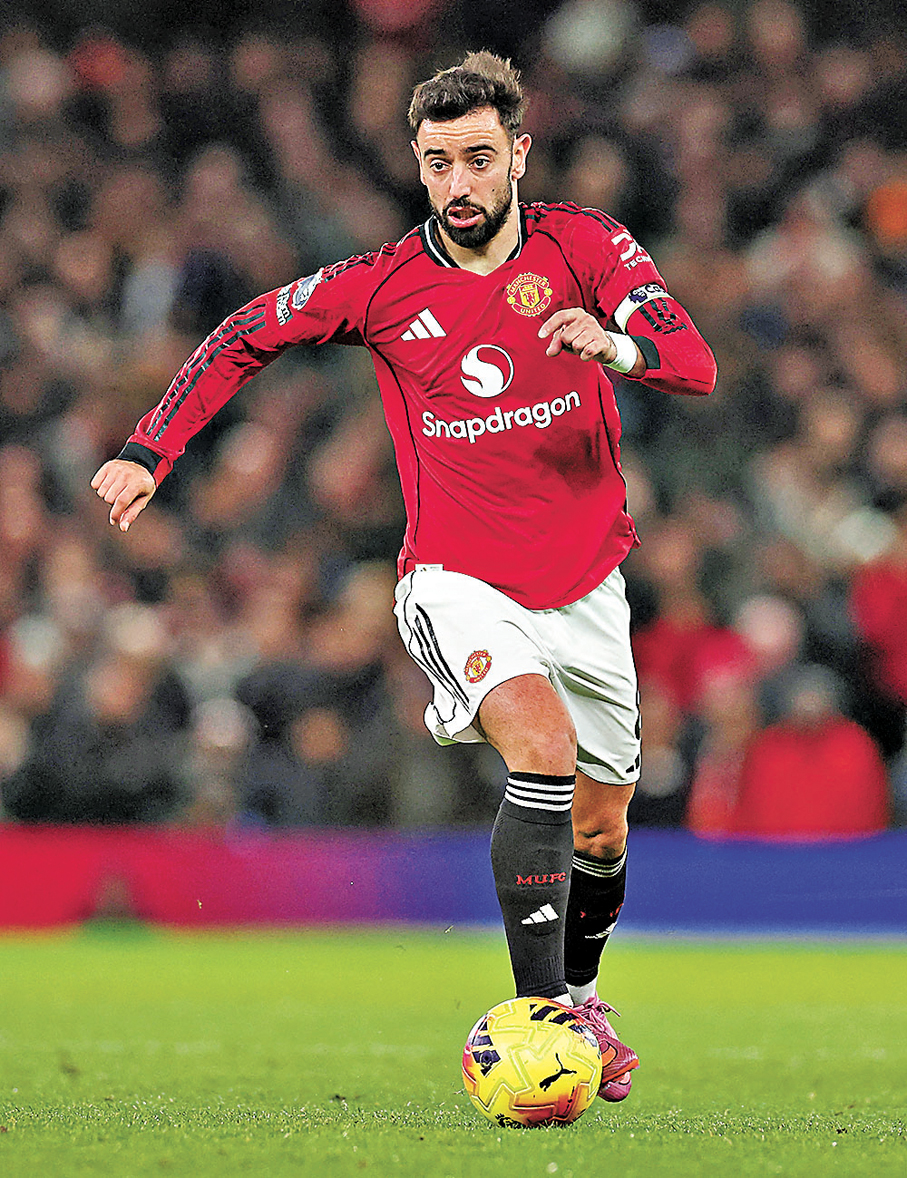 ●曼聯仍依賴般奴費南迪斯策動攻勢。  資料圖片