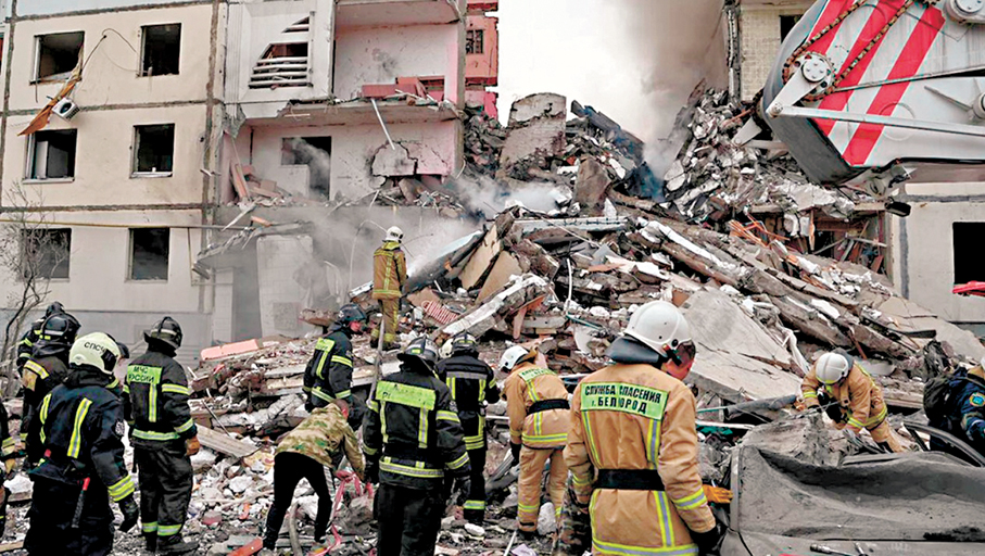 ●2024年5月13日，俄羅斯別爾哥羅德市遭烏大規模導彈襲擊。 美聯社