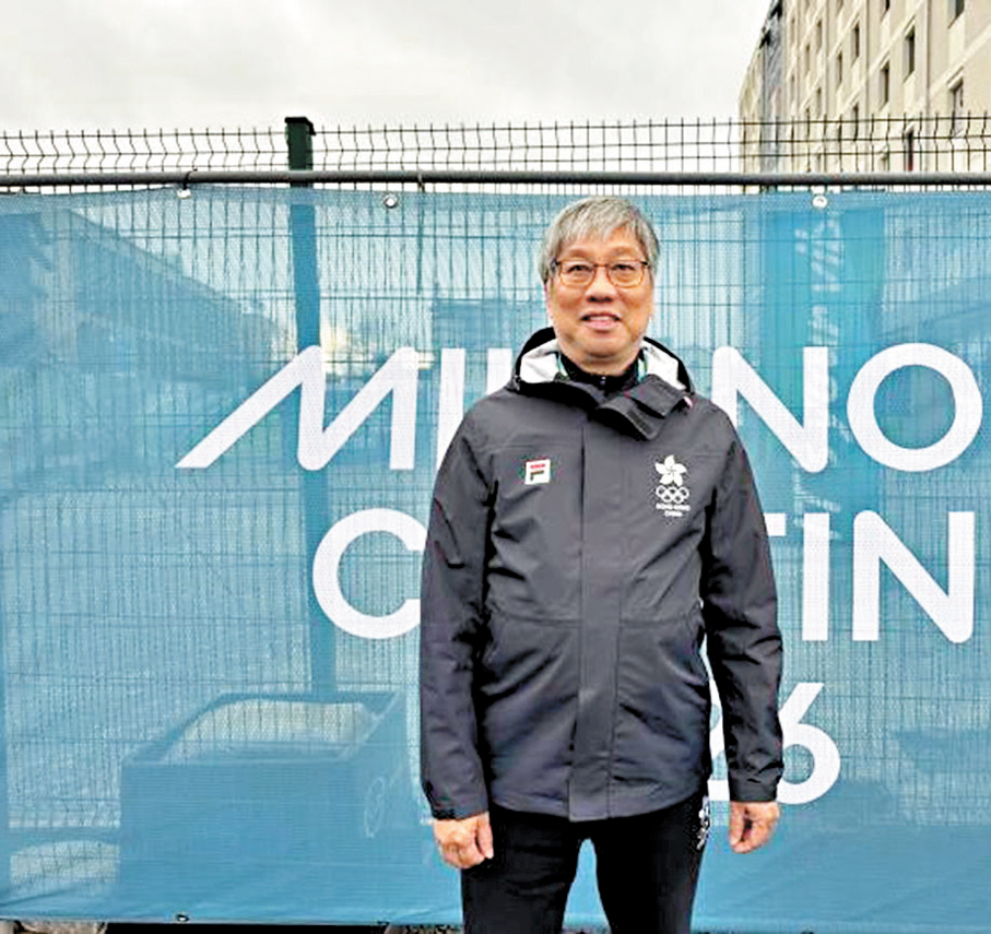 ●黃寶基坦言，香港冰雪運動的發展離不開與內地的合作。   中新社