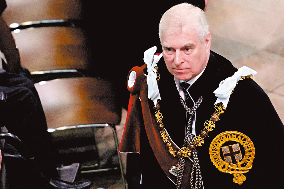 ●安德魯涉向愛潑斯坦分享英政府機密。   資料圖片