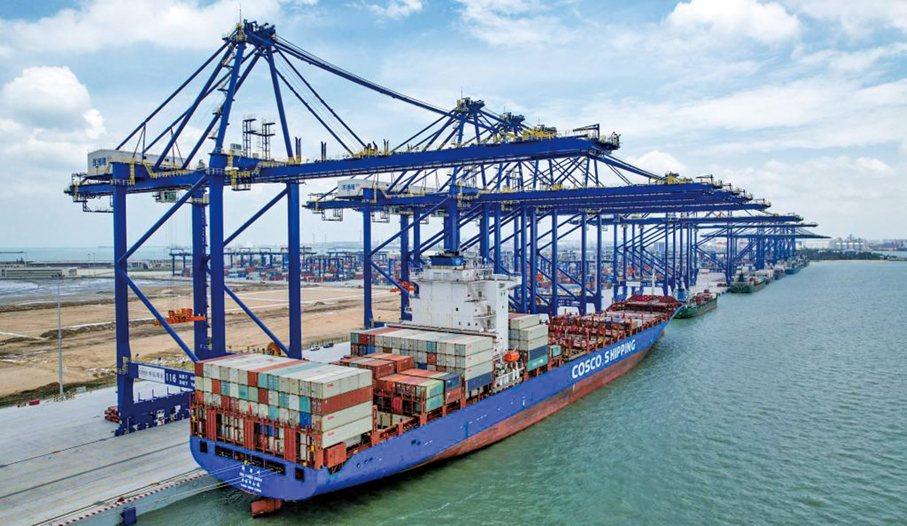 ●海南洋浦國際集裝箱碼頭。 （新華社）