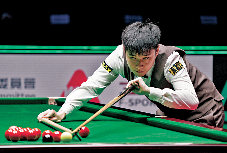 ●趙心童以4：2力克英格蘭球手穆迪，豪取11連勝。  資料圖片