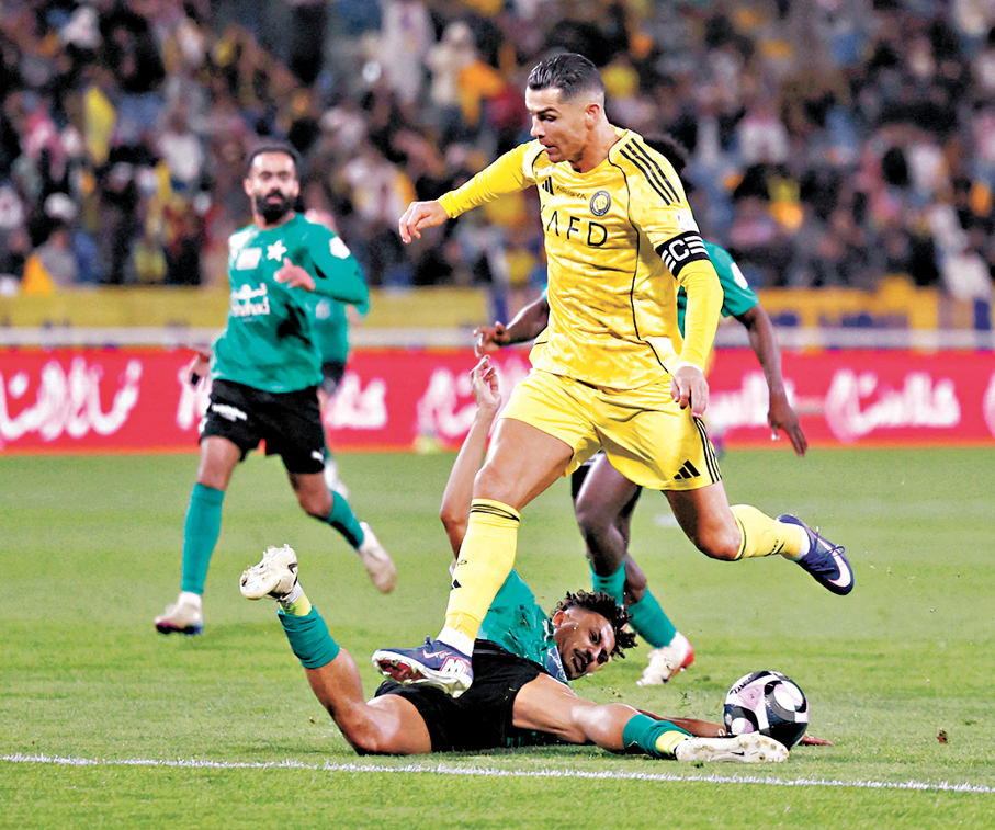 ●41歲C朗貢獻一傳一射，表現寶刀未老。 路透社