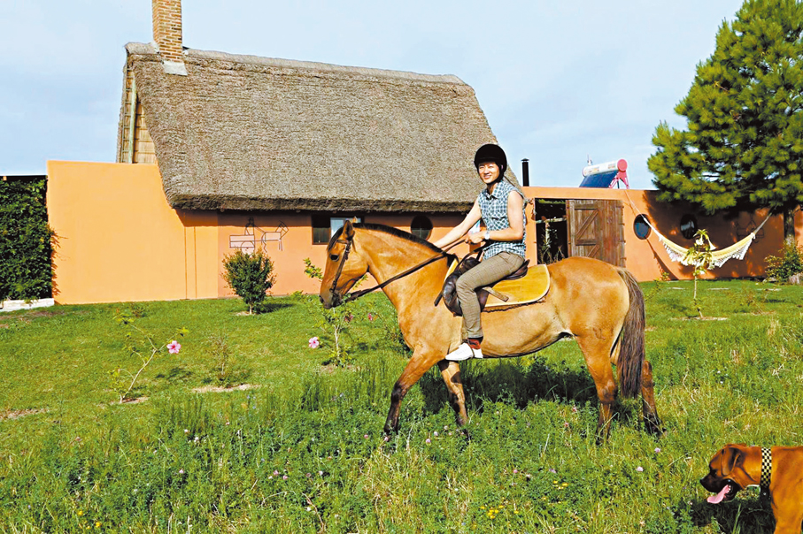 ●筆者攝於烏拉圭馬場。 作者供圖