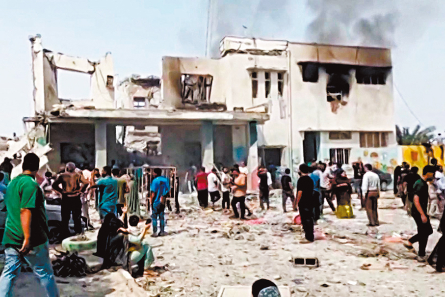 ●伊朗南部霍爾木茲甘省一所小學中彈。 法新社