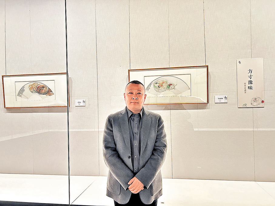 ●賈發軍將其對美食的細微觀察融於筆墨。 劉蕊  攝