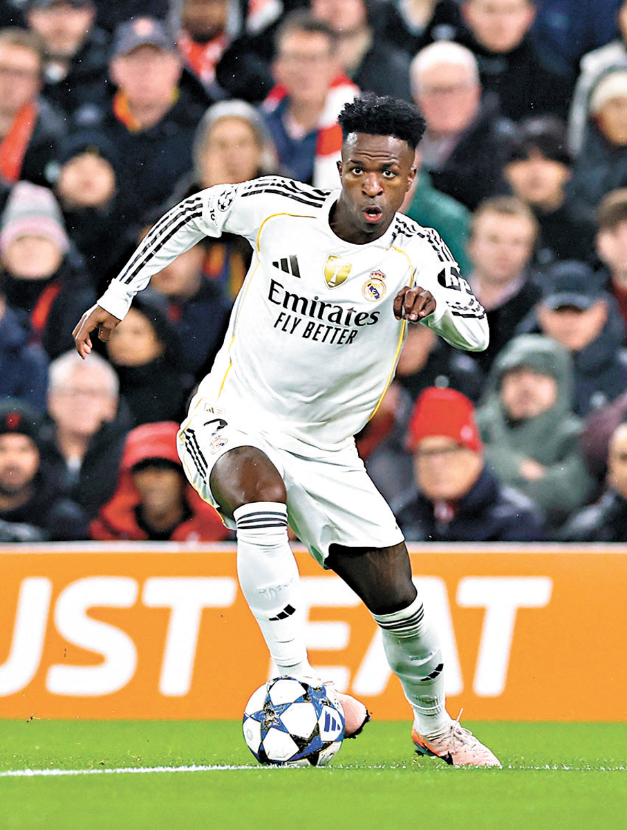 ●皇馬鋒將雲尼斯奧斯將肩負入球重任。  資料圖片