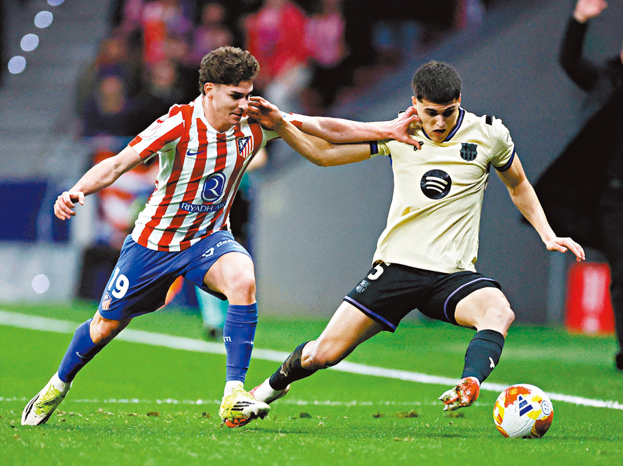 ●巴塞（右）要收復首回合失地確有困難。  資料圖片