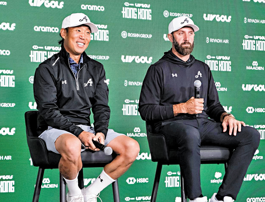 ●上站冠軍金河珍（左）坦言尊重外界期許，會專注打好每一桿。