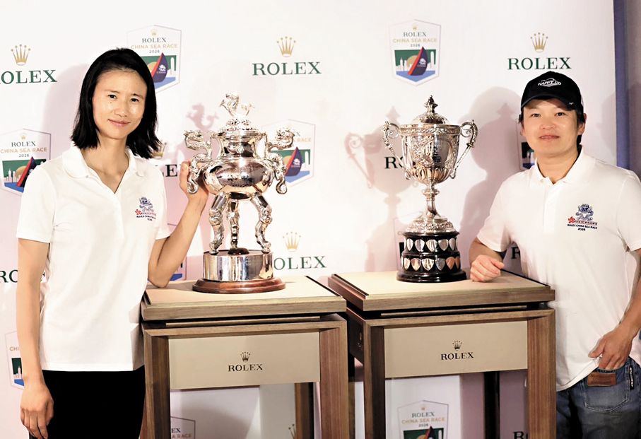 ●前奧運冠軍徐莉佳（左）將與聶華合作為「Happy Go號」出賽。  香港文匯報記者郭正謙  攝
