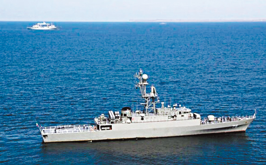 ●伊朗護衛艦「伊里斯德納號」遭魚雷擊沉。   資料圖片