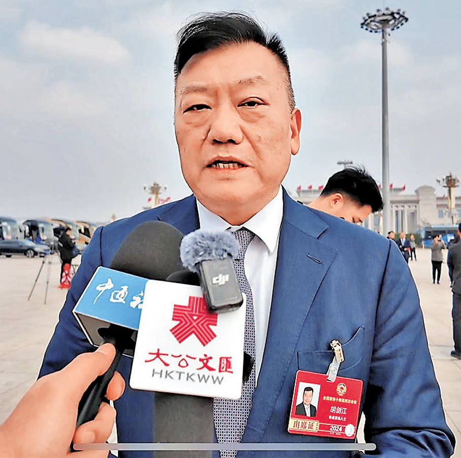 ●港區全國政協委員胡劍江 香港文匯報記者郭若溪  攝