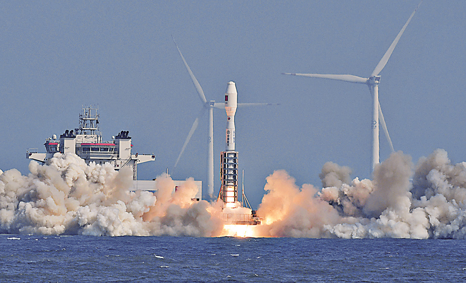 ●上月12日，「港中大一號」經捷龍三號運載火箭運輸升空，順利進入預定軌道。 資料圖片
