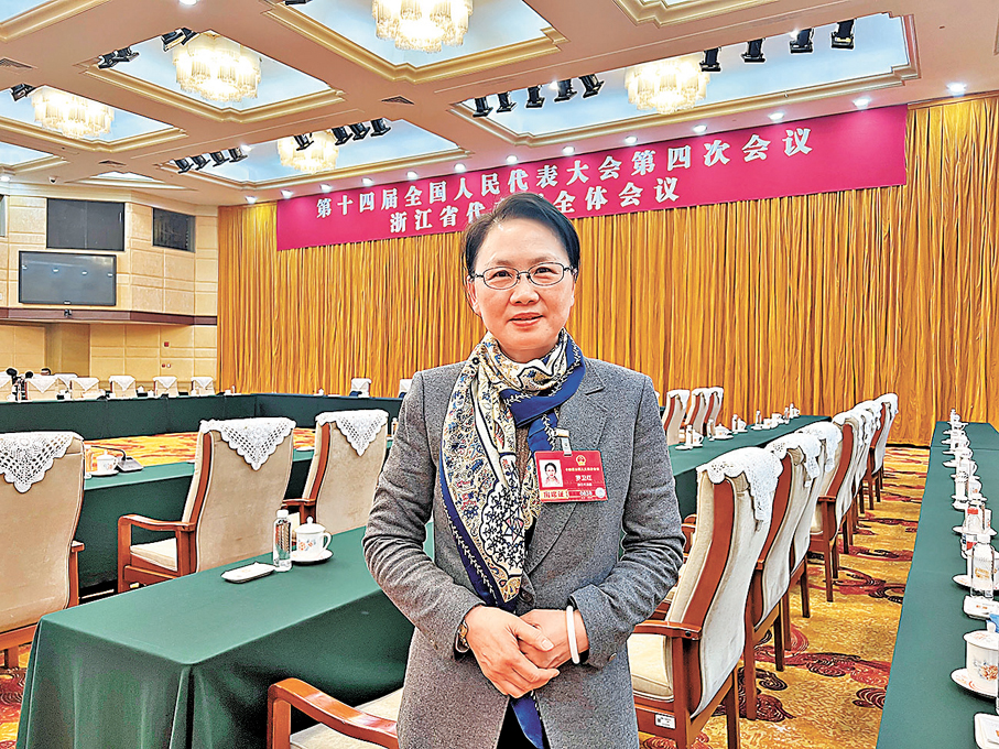 ●全國人大代表羅衛紅。香港文匯報記者俞晝  攝