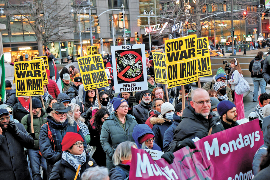 ●美國選民對衝突的反對聲浪愈演愈烈。  彭博社