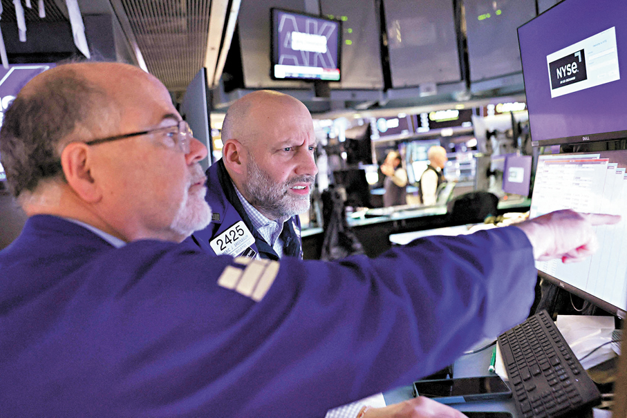 ●專家指特朗普的謊言已無法安撫投資者。圖為紐約證交所。 法新社