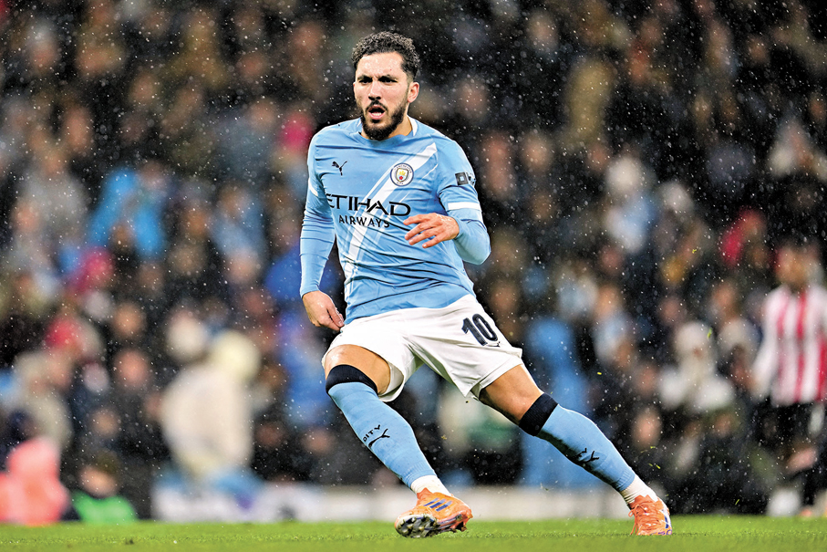 ●曼城鋒將卓基近期受到哥迪奧拿重用。 資料圖片