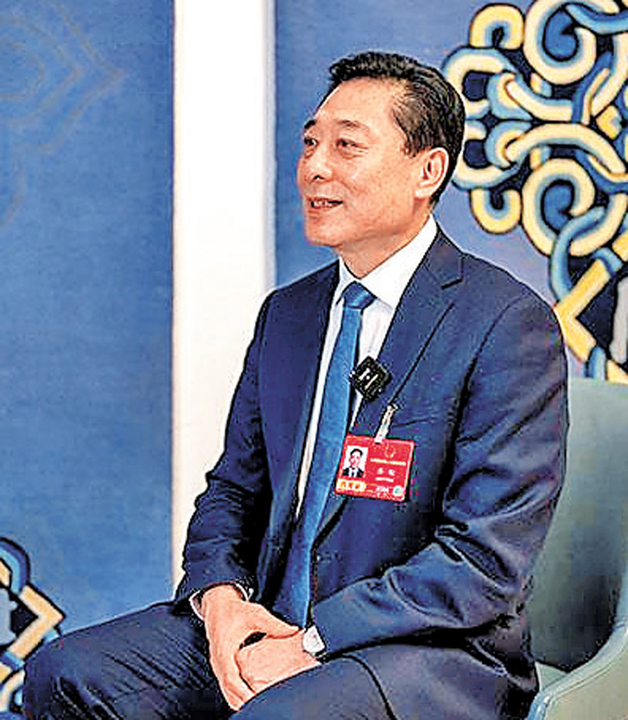 ●全國人大代表、興安盟委書記蘇和。香港文匯報兩會傳真