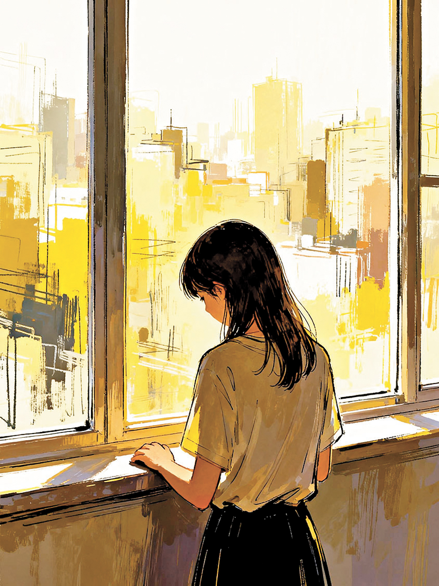 ●風吹亂了我心頭翻湧的思念。 AI繪圖