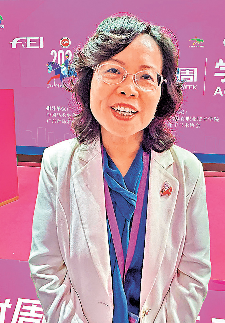 ●廣州市馬術協會會長張蘋表示，將推動馬術人才協同培養，為大灣區輸送複合型馬術人才。   香港文匯報記者敖敏輝  攝