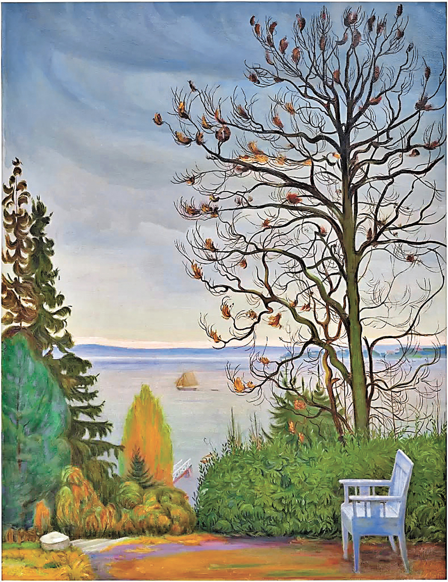 ●哈拉德·索爾伯格《奧斯陸峽灣 Leangbukten 的秋天》拍出109.3萬英鎊成交價。