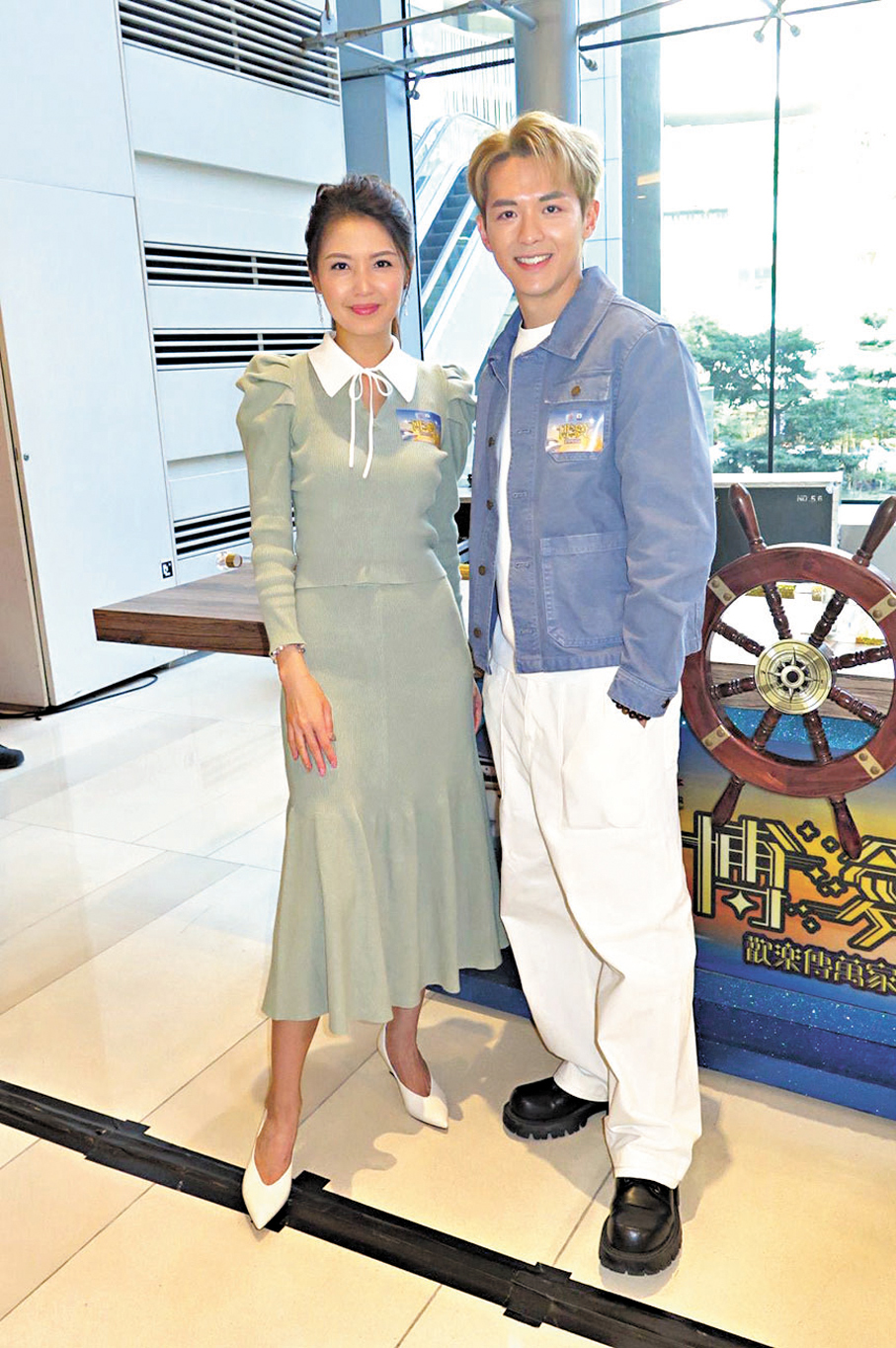 ●陳庭欣讚阮浩棕高大又靚仔。   香港文匯報記者阿祖 攝