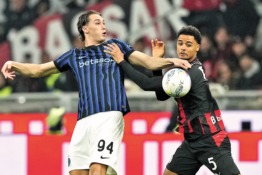 ●國米年輕鋒將比奧艾斯保薛圖（左）潛質優厚。 資料圖片