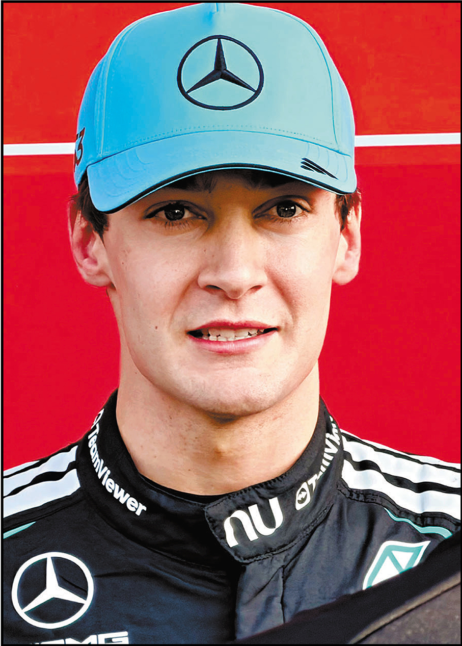 ●羅素奪生涯首個衝刺賽桿位。 香港文匯報記者夏微  攝