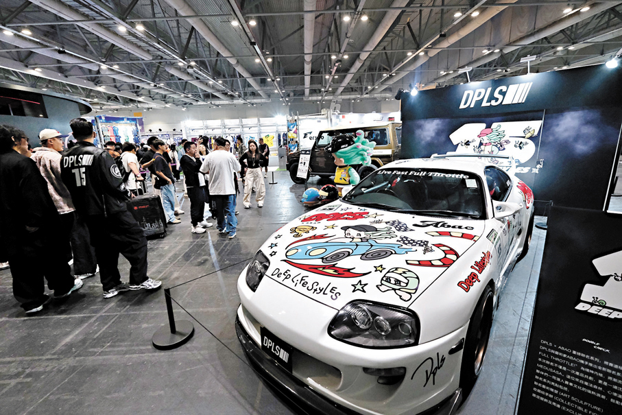 ●汽車「精心打扮」，令人眼前一亮。