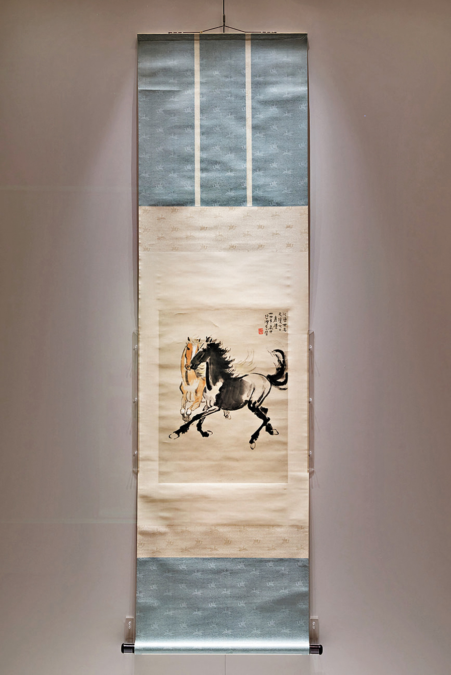 ●徐悲鴻《雙馬圖》。香港故宮文化博物館供圖