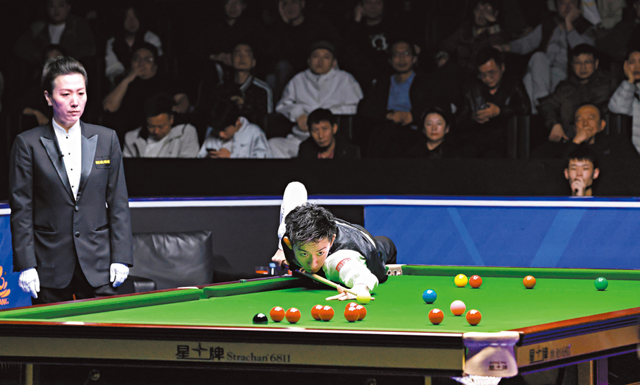 ●吳宜澤以5：6不敵奧蘇利雲。香港文匯報記者任芳頡  攝