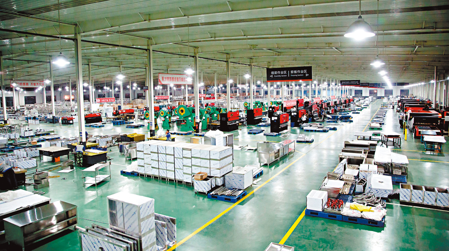 ●興福鎮是全國最大的商用廚房設備生產基地。 香港文匯報山東傳真