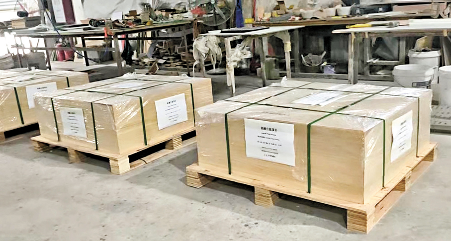 ●王漢珽旗下惠州公司儲備的建材原料。 香港文匯報深圳傳真